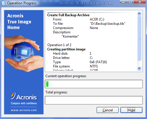 Acronis True Image Home – инсталация, конфигурация и работа