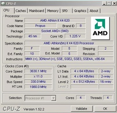 Ревю на Athlon II х4 620