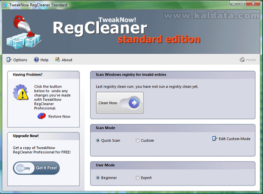 TweakNow RegCleaner – инсталация, конфигурация и работа