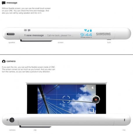 Samsung One – концепцията за смартфон с големината на писалка