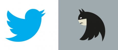 Американец видя в логото на Twitter Батман