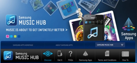 Какво представлява услугата на Samsung Music Hub
