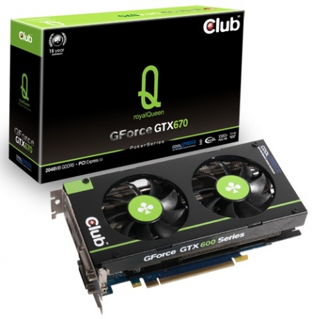 Club 3D попълни линията си от адаптери PokerSeries с моделите GForce GTX 670/GTX 660Ti royalQuee