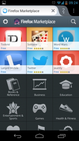 Mozilla пусна неофициално магазина за приложения Firefox Marketplace за Android