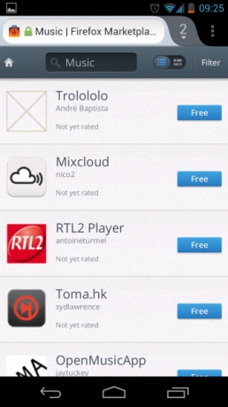 Mozilla пусна неофициално магазина за приложения Firefox Marketplace за Android