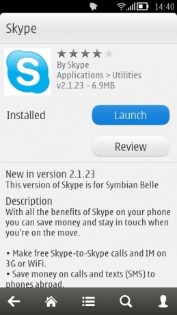 Появи се последния ъпдейт на Skype за Belle