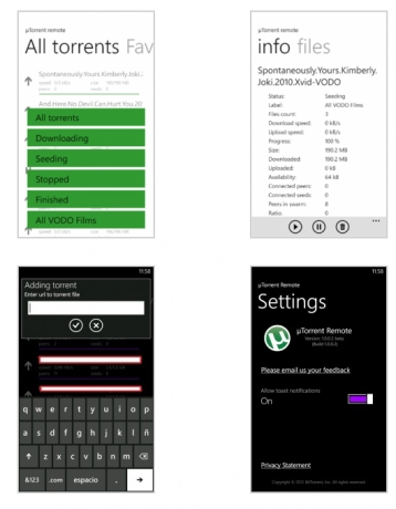 uTorrent Remote Beta излезе в Windows Phone Store