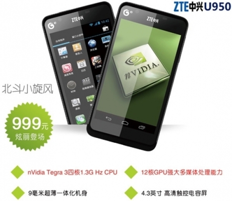 ZTE анонсира четириядрения смартфон U950 за 0