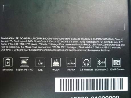 ASUS Padfone 2: спецификации