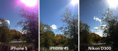 Камерата на iPhone 5 създава виолетово сияние