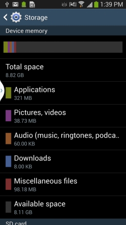 Само 9 Гб в Samsung Galaxy S4 16GB