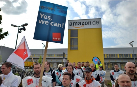 Немските служители на Amazon преместват протеста си в САЩ