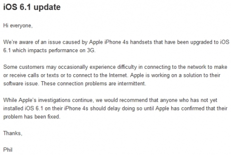Внимание: iOS 6.1 води до загуба на обхвата от мобилните мрежи