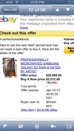 Прекаран през микровълнова печка Galaxy S III се продава за 2 хиляди долара в eBay