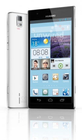 Прес-снимка на стилния и мощен Huawei Ascend P2