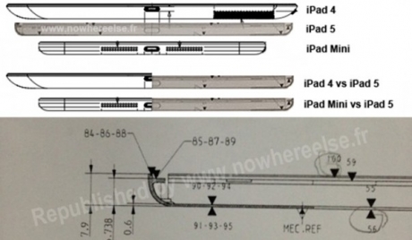 Чертежи на iPad 5 се появиха в Мрежата: iPad ще бъде още по-лек и по-тънък