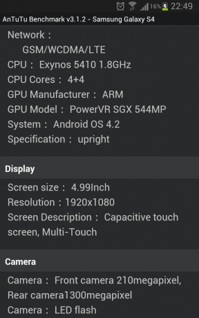 Samsung Galaxy S IV в AnTuTu Benchmark