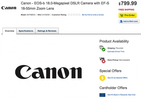 Canon EOS 100D – предварителна информация