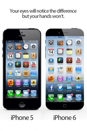 iPhone 6 – същите размери, по-голяма резолюция