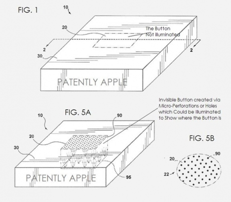 Apple патентова невидими бутони