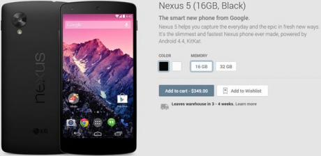 Nexus 5 се радва на все по-голям потребителски интерес