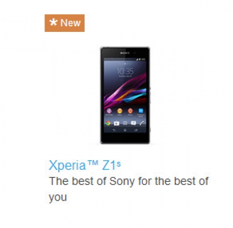 Смартфонът Xperia Z1S се появи на сайта на Sony