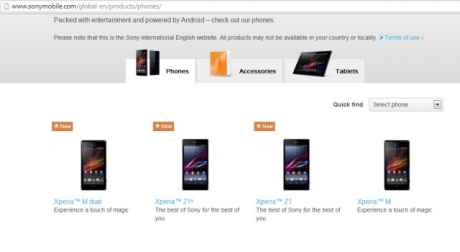 Смартфонът Xperia Z1S се появи на сайта на Sony