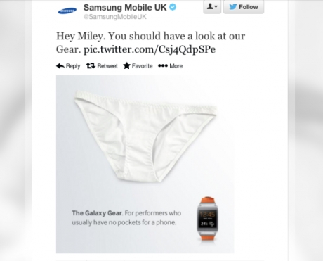 Samsung: Galaxy Gear е за хора като Майли Сайръс