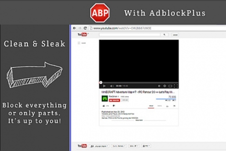 Adblock Plus се научи да блокира рекламите и коментарите в YouTube