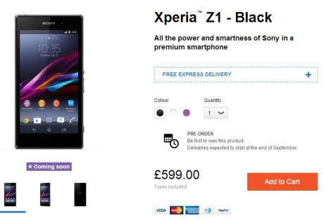 Стана известна цената на Sony Xperia Z1