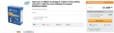 Цените на процесорите от поколението Intel Ivy Bridge-E в чуждестранните магазини