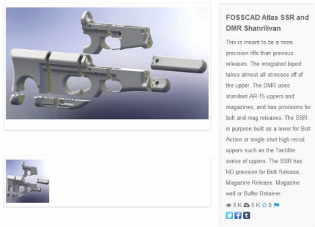 DEFCAD: торент портал за 3D-модели на оръжия
