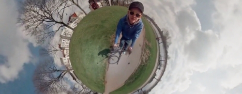 Миниатюрен панорамен свят, заснет чрез видеокамери GoPro