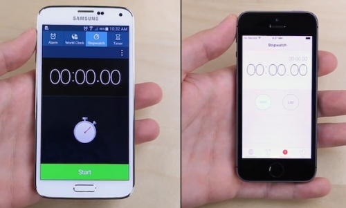 Тест на производителността между iPhone 5S и Galaxy S5