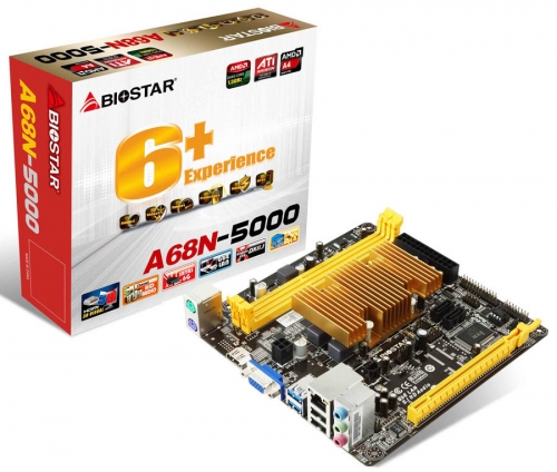 Biostar A68N-5000 – нова дънна платка с вграден процесор от поколението AMD Kabini