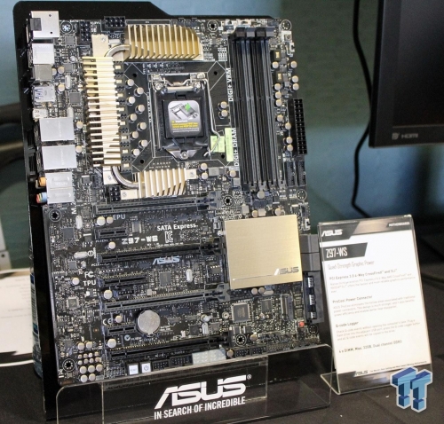 ASUS Z97-WS – снимка на платката за работни станции на базата на логиките Intel 9 Series
