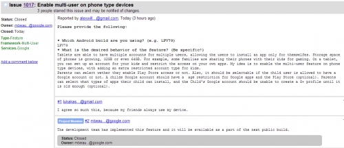 Android L базираните телефони ще получат поддръжка на няколко потребителя
