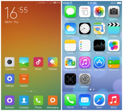 Копира ли операционната система на Xiaomi от iOS?