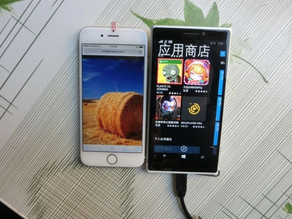 Прототип на Lumia 1030 бе сравнен с iPhone 6