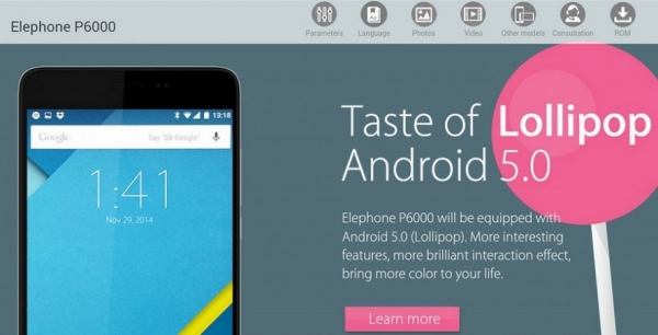 Първият китайски смартфон с Android 5.0 Lollipop