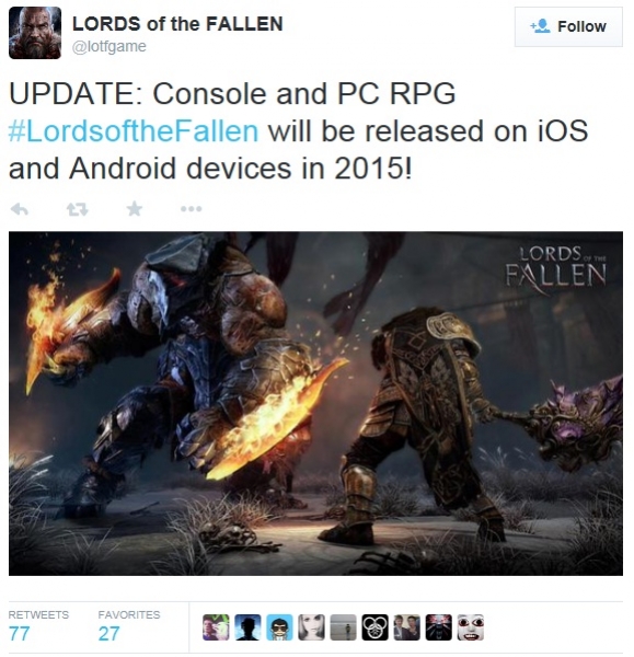 Lords of the Fallen ще излезе за iOS и Android