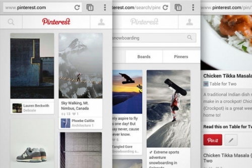 Pinterest – с обновен мобилен сайт