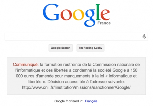 Френски съд задължи Google да съобщи публично за наложената ѝ глоба
