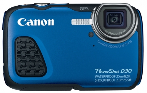 Canon PowerShot D30 може да бъде потапян във вода до 25 метрова дълбочина