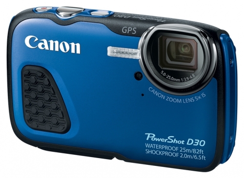 Canon PowerShot D30 може да бъде потапян във вода до 25 метрова дълбочина