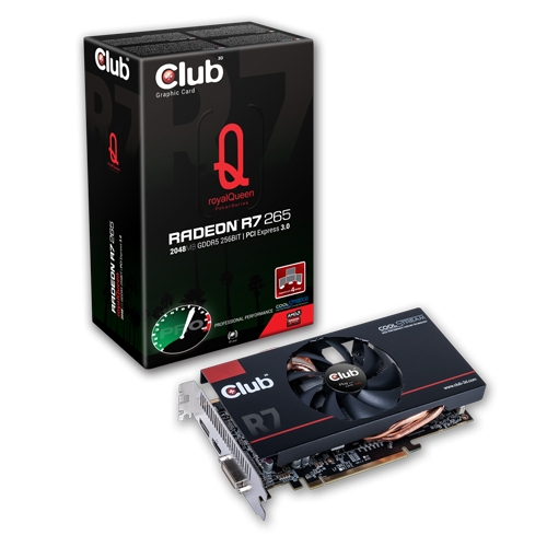 Club 3D представи собствена версия на адаптера Radeon R7 265 royalQueen