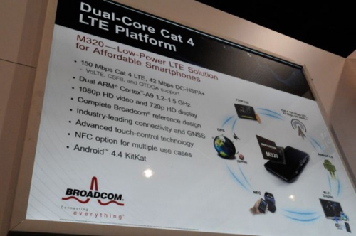 Broadcom е готова с новата си система-върху-чипа M320 за смартфони с вграден LTE Category 4 модем