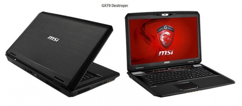 MSI анонсира геймърските ноутбукове GX70/GX60 Destroyer