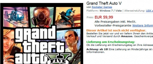 Amazon започна да приема предварителни поръчки за PC версията на Grand Theft Auto V