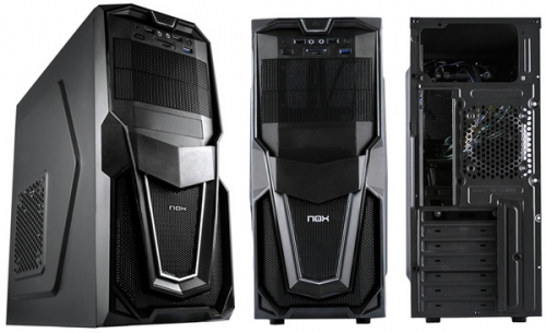 NOX Raven – ефектен черен Mid Tower корпус с четец на карти